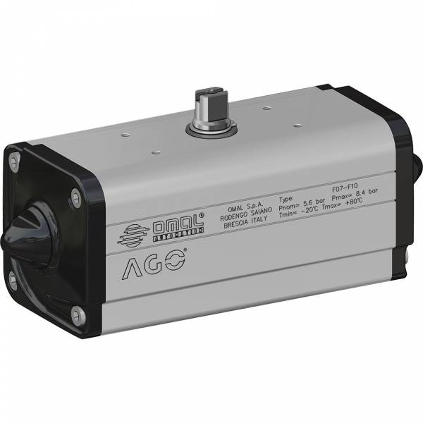 OMAL pneumatische actuator in dubbelwerkende uitvoering (DA) voor kwartslagafsluiters