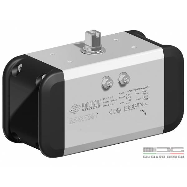 OMAL pneumatische actuator in veerretour-uitvoering (SR) voor kwartslagafsluiters
